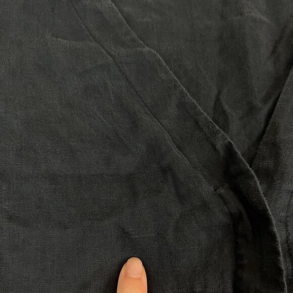 Lauren Ralph Lauren Romper Womens 10 Blue/Black Linen Utility Minimal Old Money - Picture 2 of 10